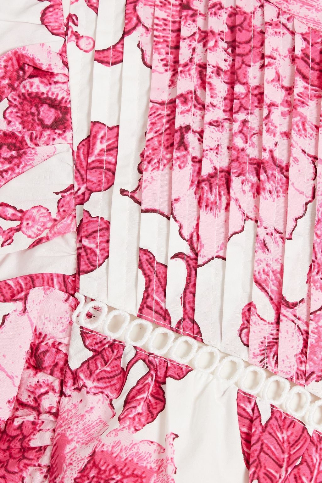 DIANE VON FURSTENBERG Sandrah ruffled floral-print cotton-poplin mini dress