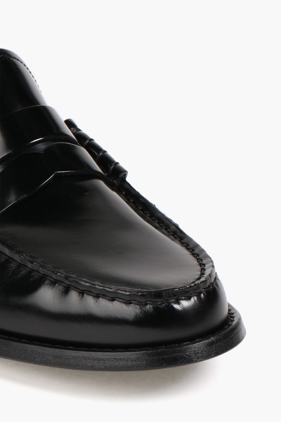 Paul Smith Cassini Glossed-leather Loafers In Black