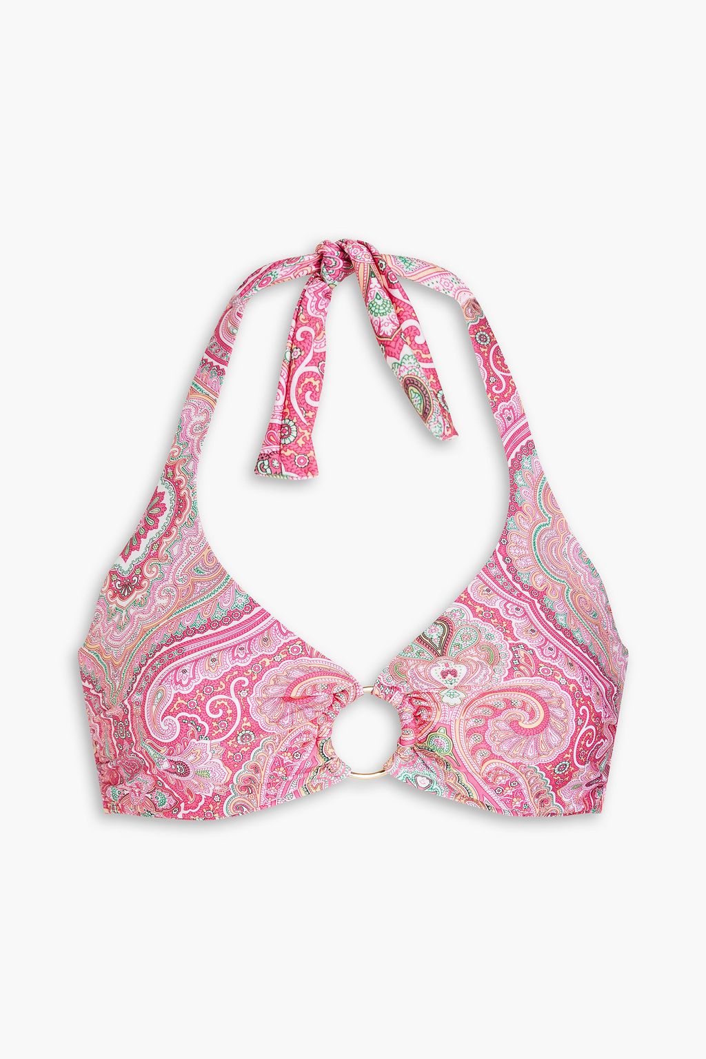 Brussels paisley print underwired bikini top pink IT 38