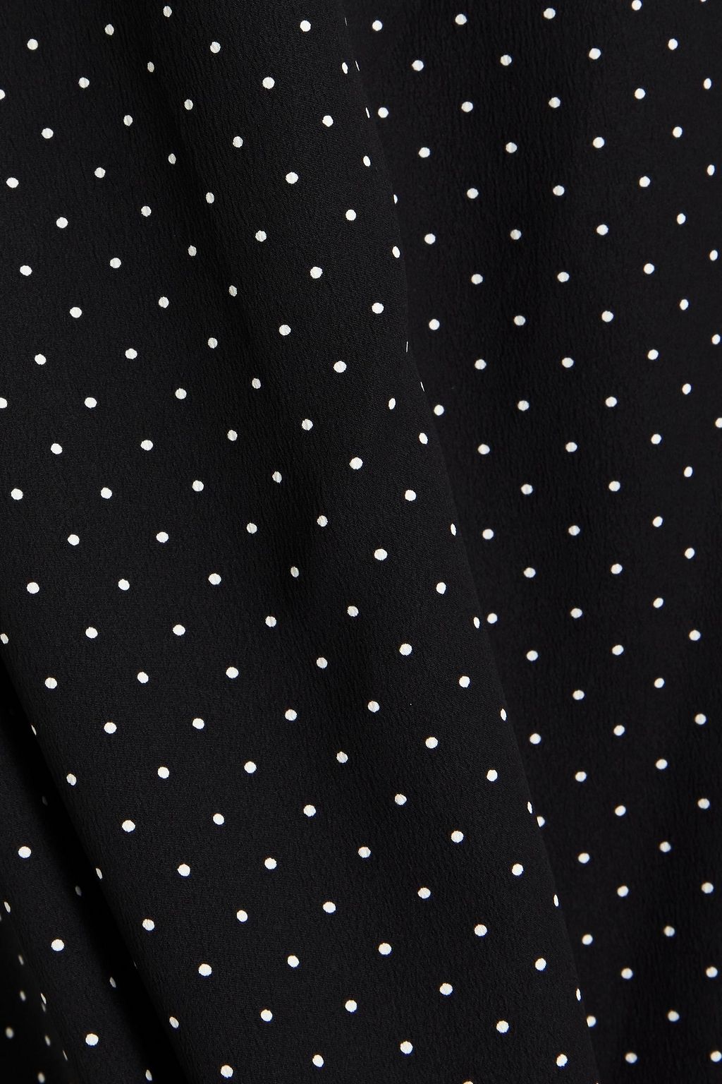 HALSTON Sara polka-dot crepe de chine slip dress