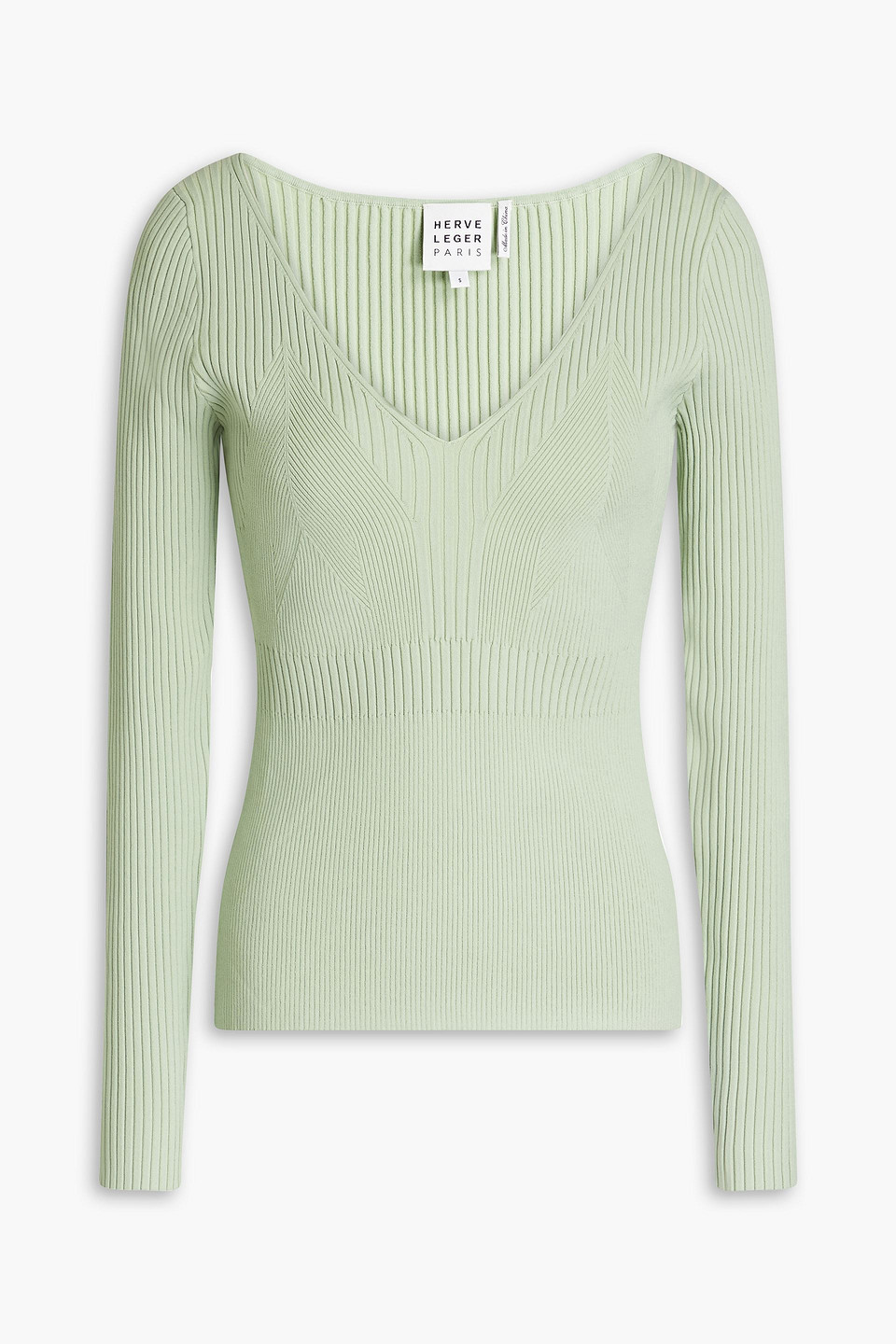 Hervé Léger Laurel ribbed-knit top