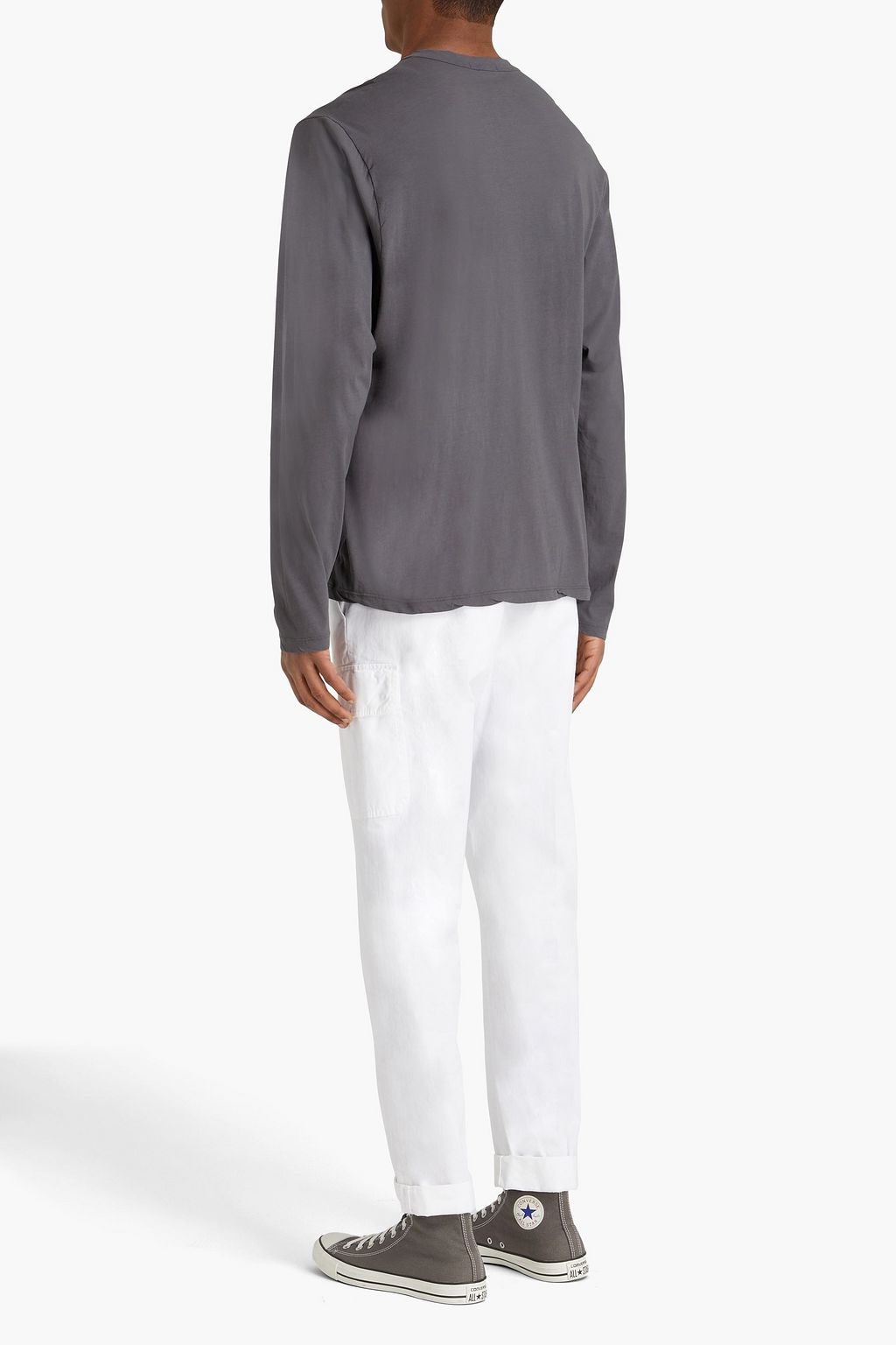JAMES PERSE Cotton-jersey Henley T-shirt