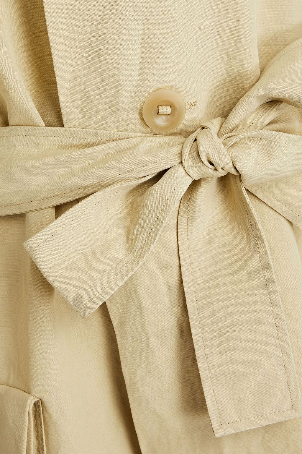 PETAR PETROV Mael oversized linen and silk-blend trench coat