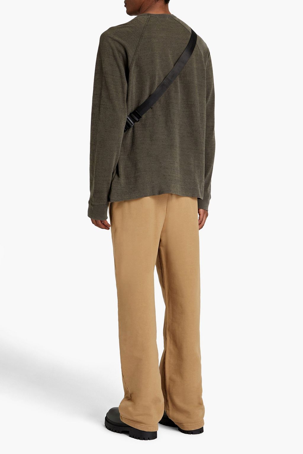 JAMES PERSE Mélange cotton-jersey sweatshirt