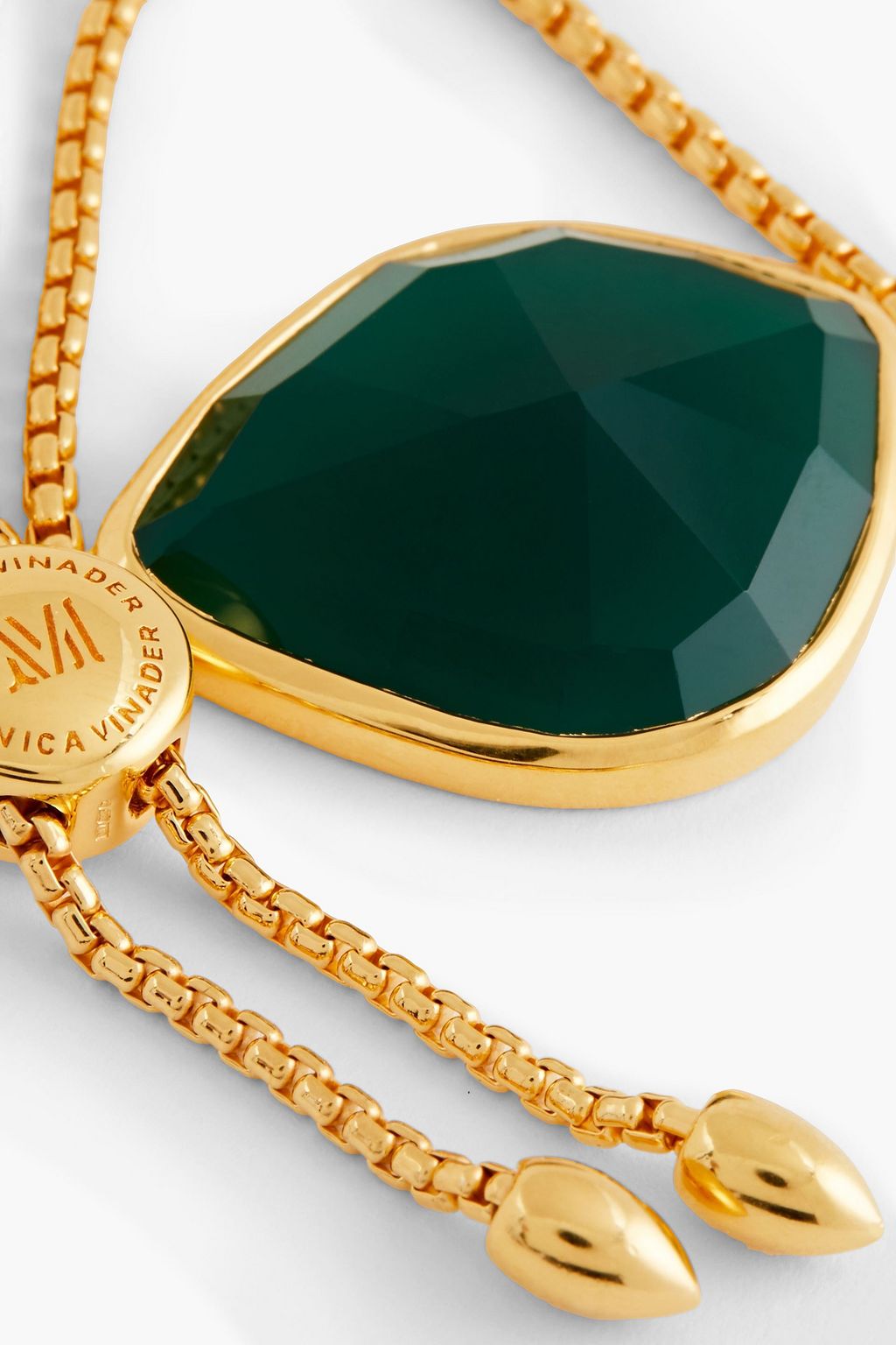 MONICA VINADER 18-karat gold vermeil onyx bracelet
