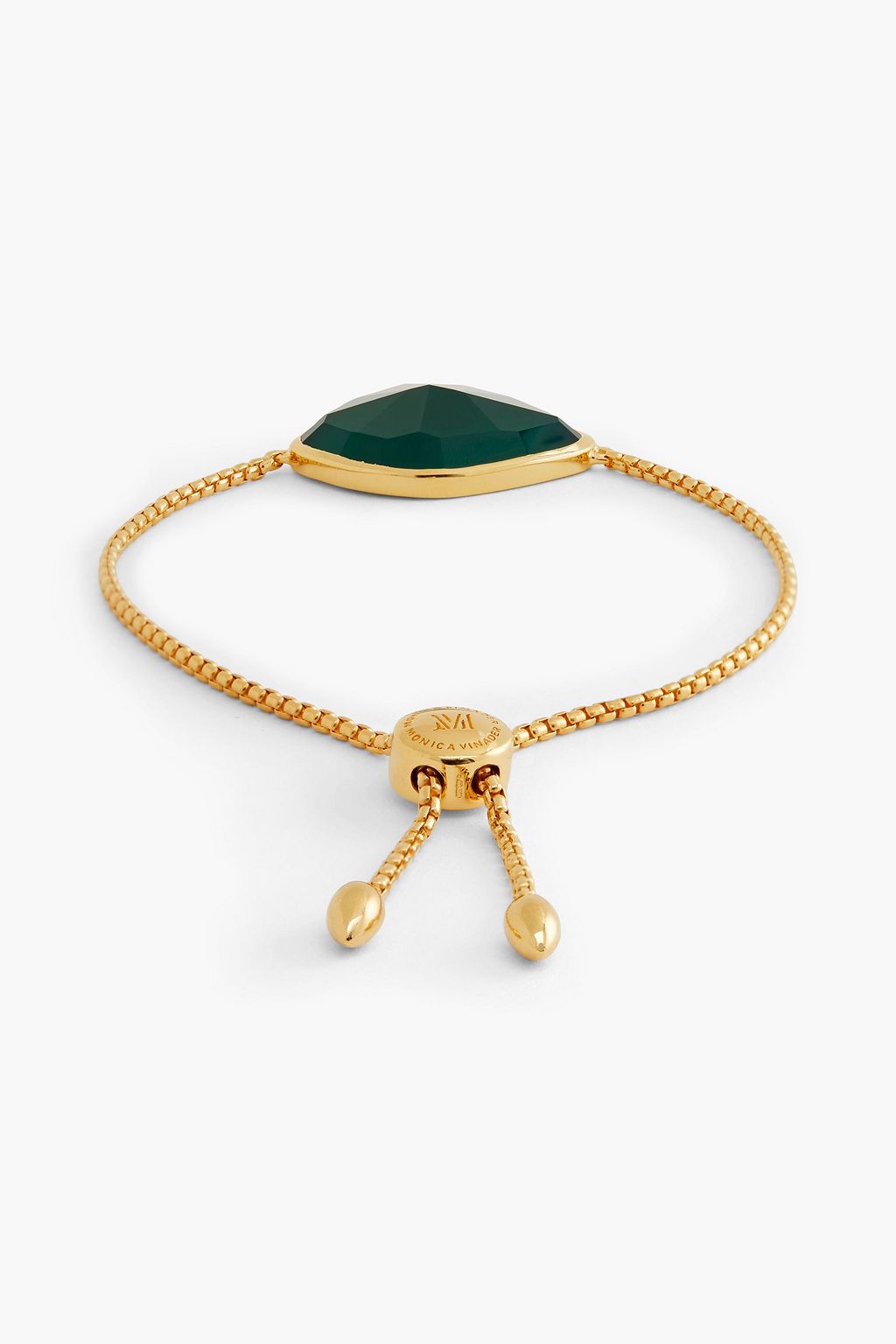 MONICA VINADER 18-karat gold vermeil onyx bracelet