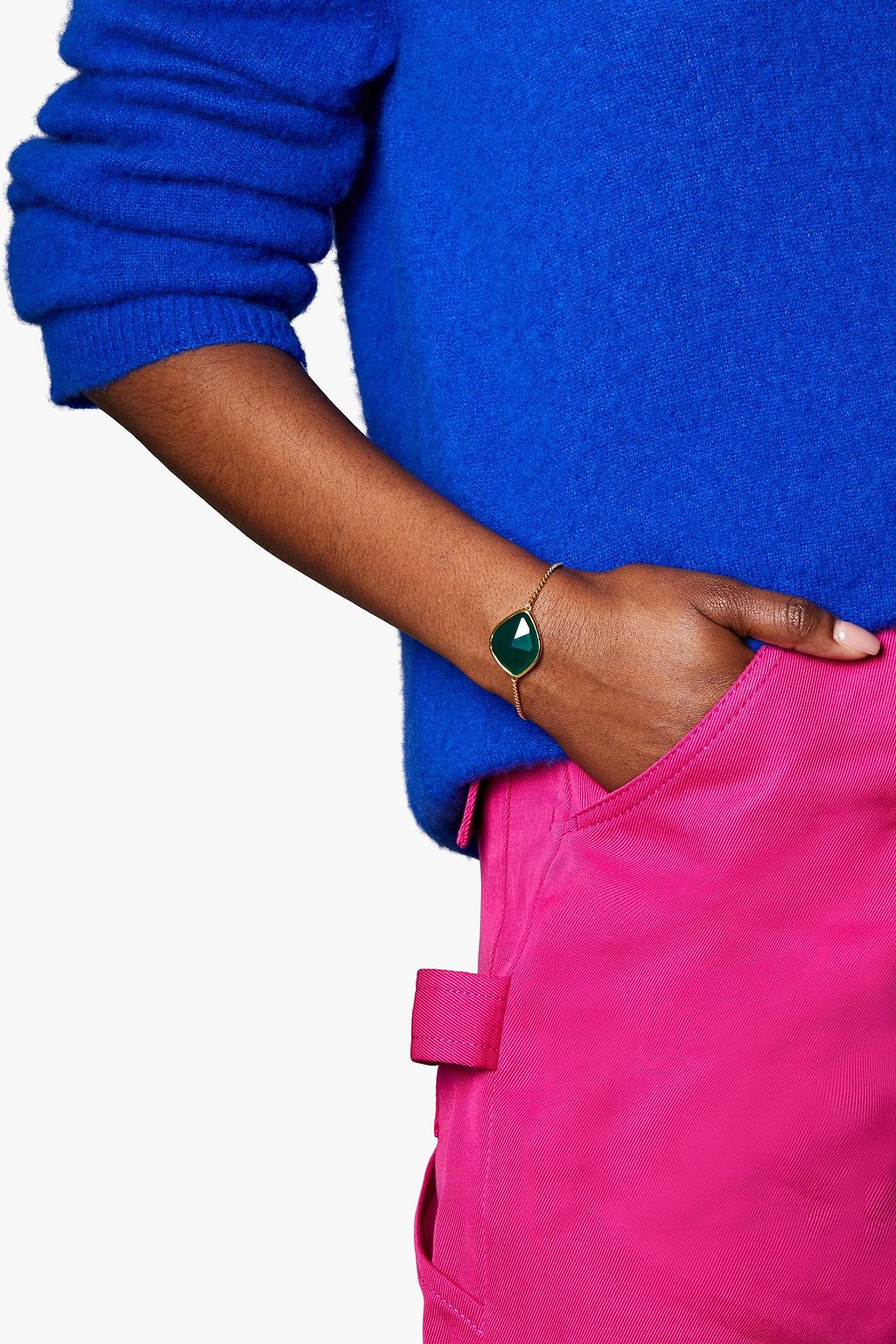 MONICA VINADER 18-karat gold vermeil onyx bracelet