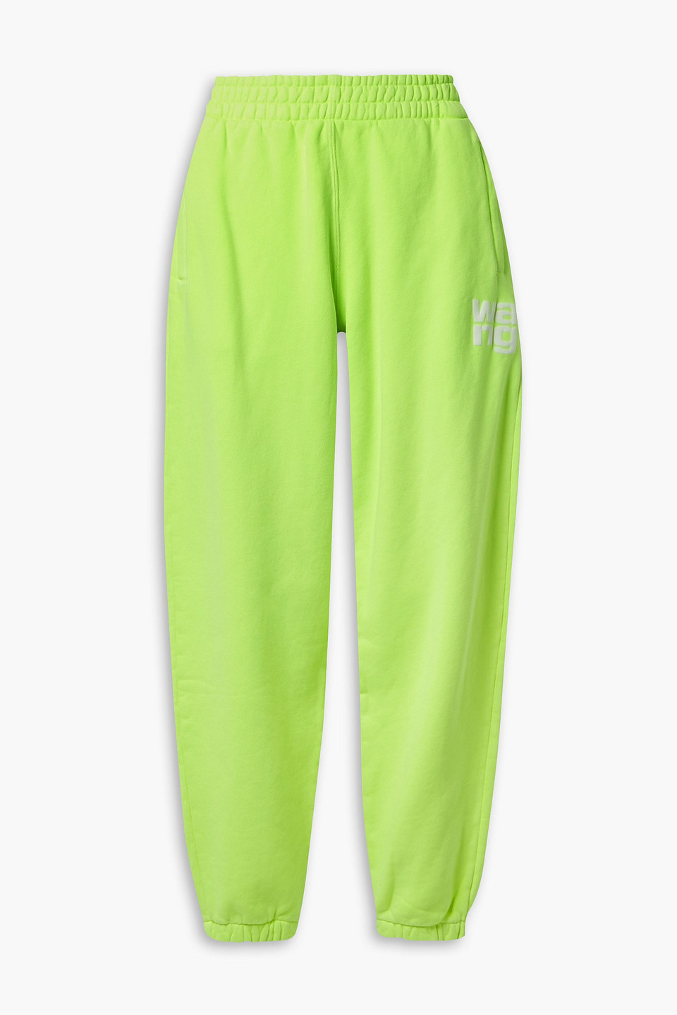 alexanderwang.t - neon french cotton-terry track pants - yellow - s