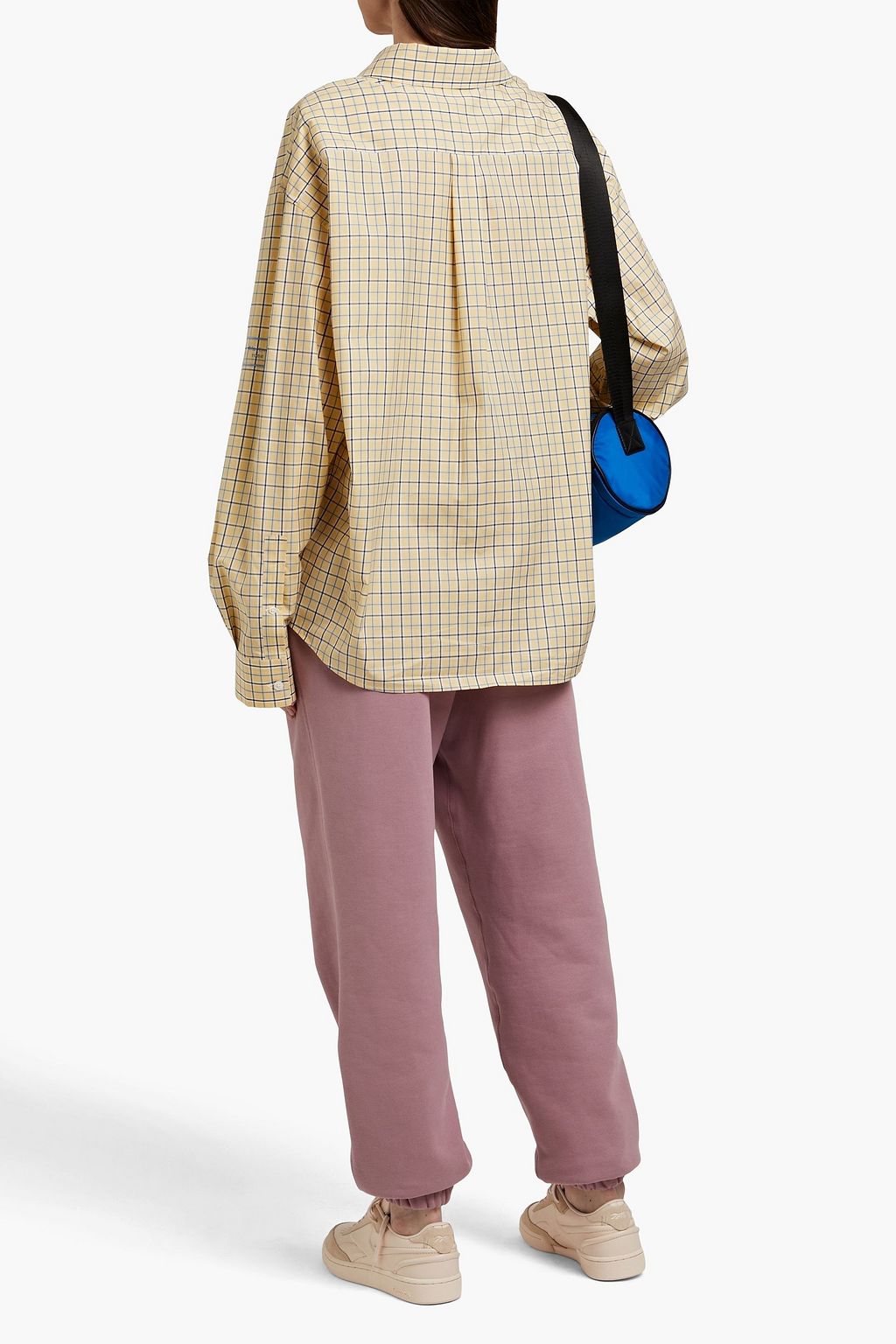MARTINE ROSE Oversized checked cotton-poplin shirt