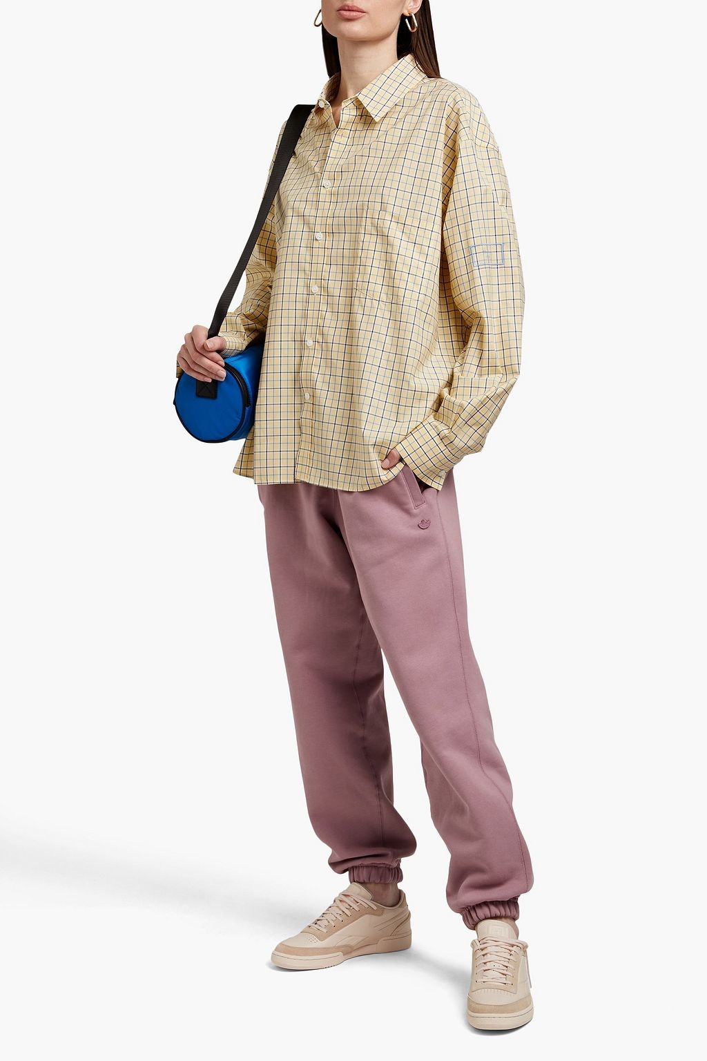 MARTINE ROSE Oversized checked cotton-poplin shirt
