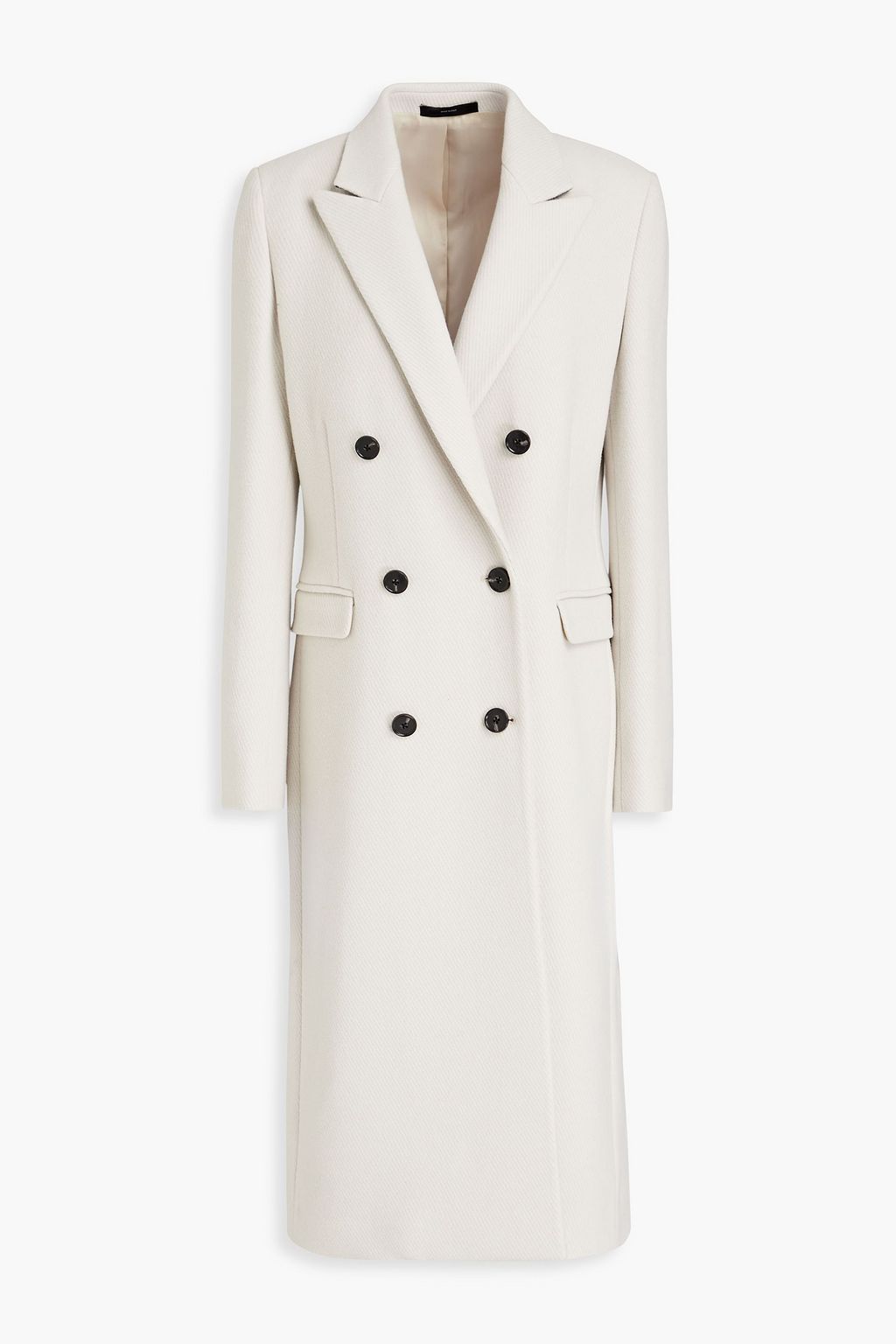 Double-breasted wool-blend coat