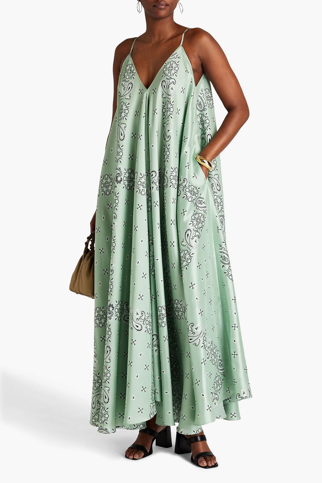 PETAR PETROV Aena oversized paisley-print silk-shantung maxi dress
