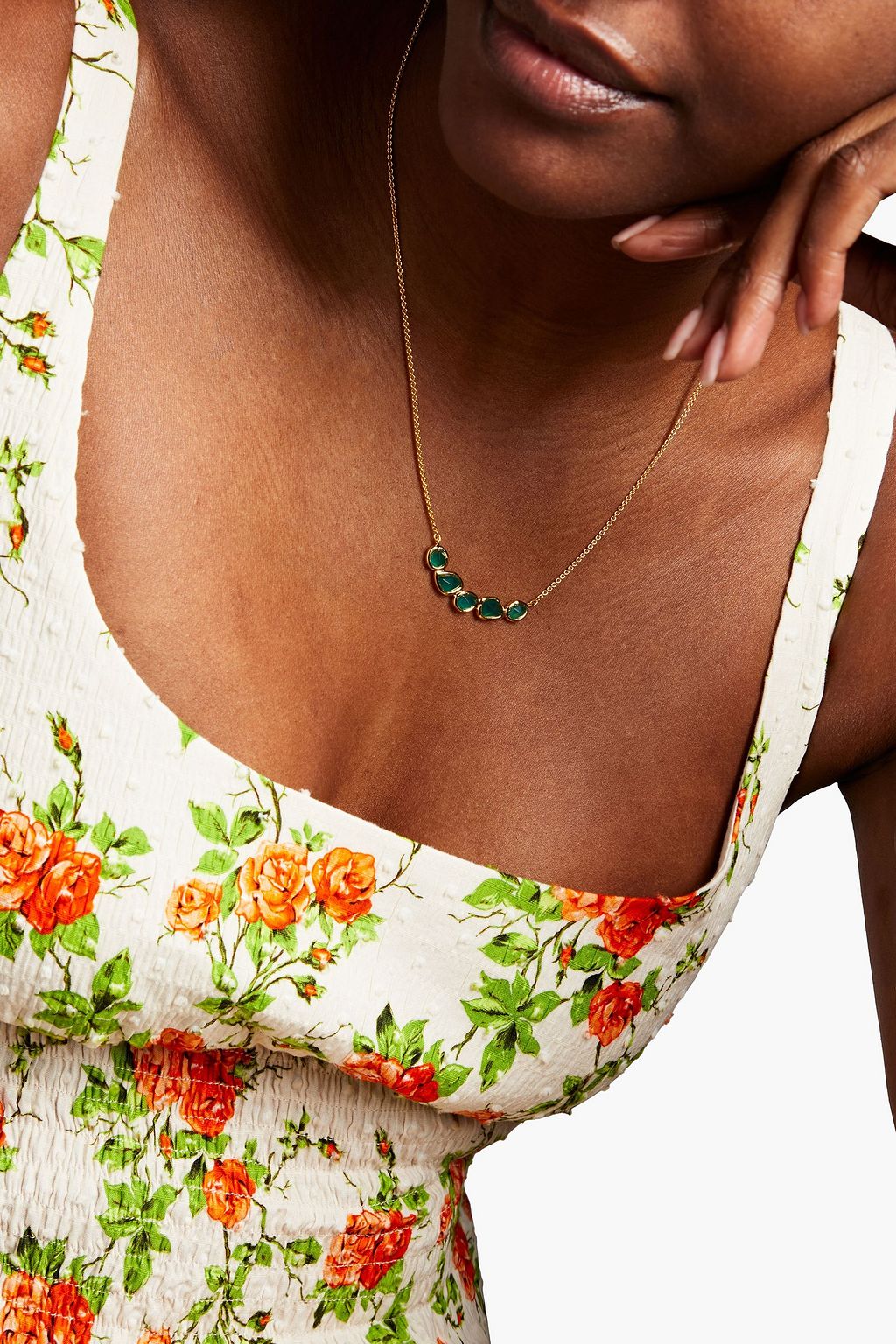 MONICA VINADER 18-karat gold vermeil onyx necklace