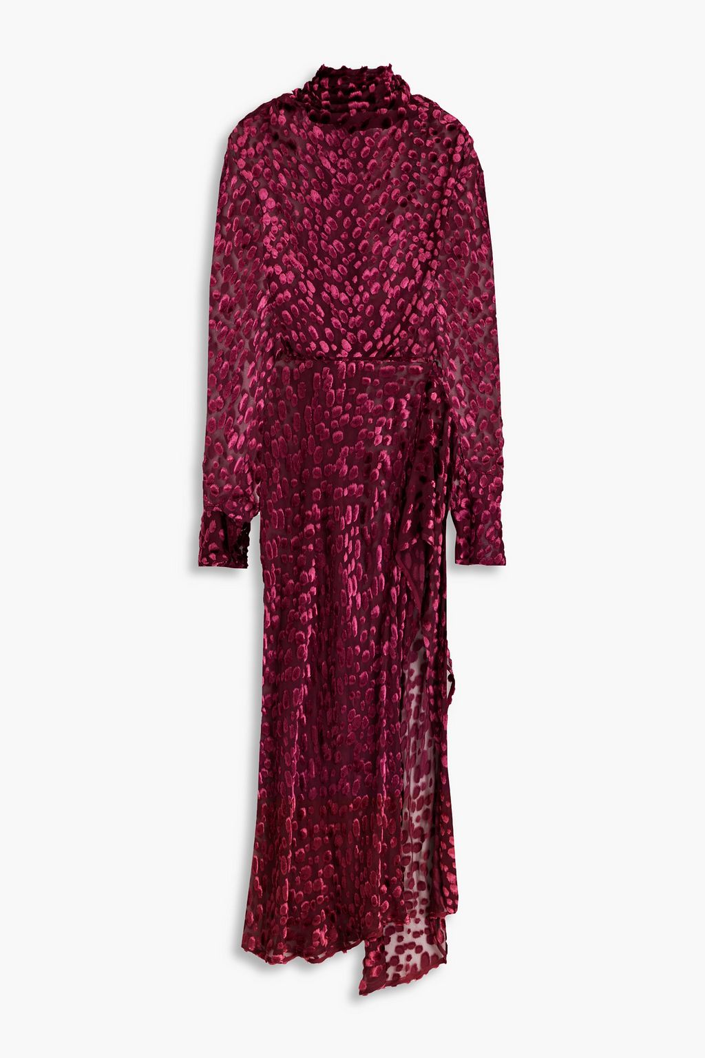 PETAR PETROV Aurel draped fil coup silk blend chiffon maxi dress