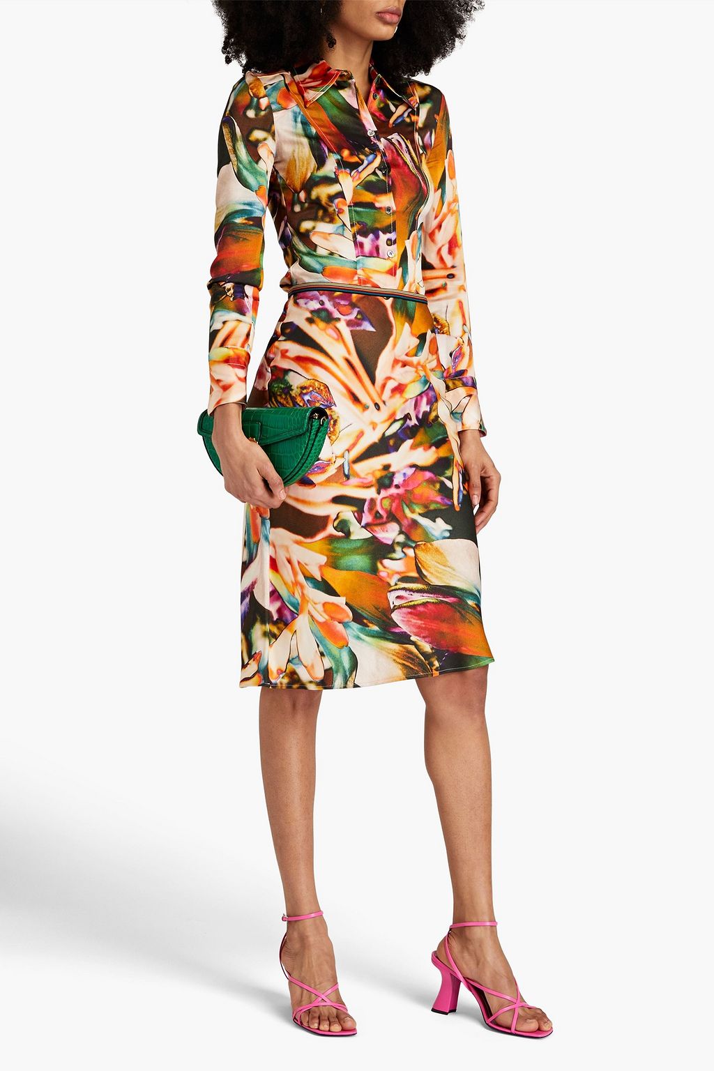 PAUL SMITH Printed satin shirt