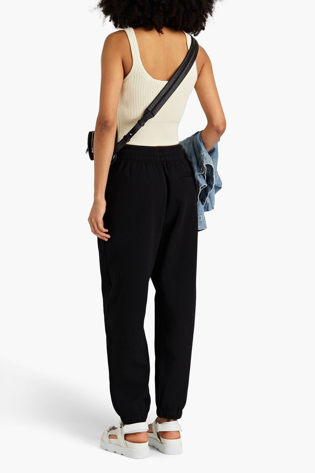 ALEXANDERWANG.T Printed cotton-blend fleece track pants