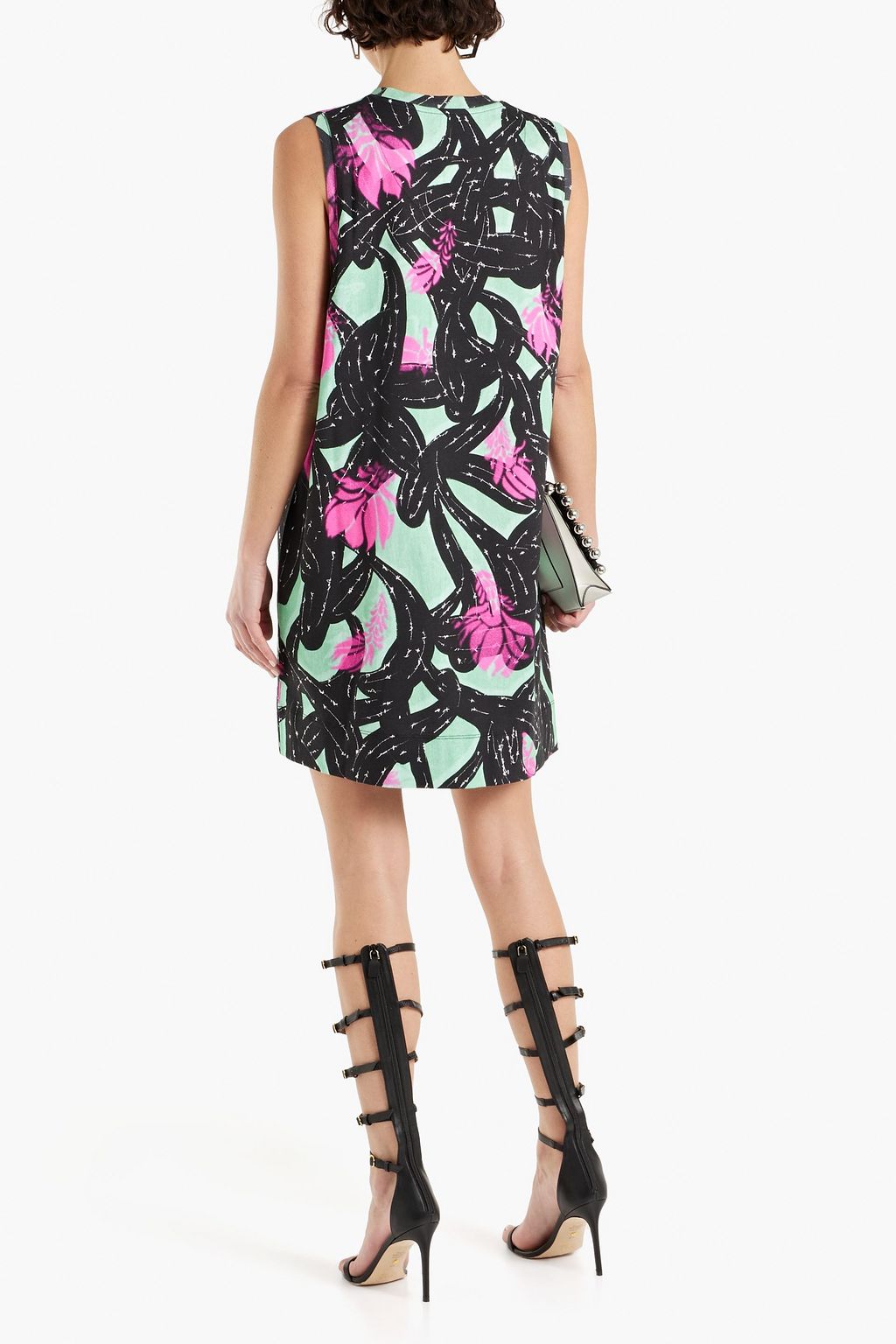 DRIES VAN NOTEN Printed cotton-jersey mini dress