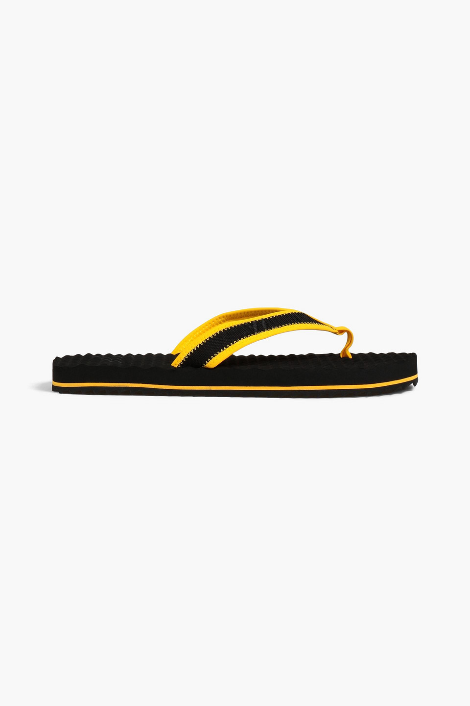 James Perse Two-one Canvas Flip Flops In Black