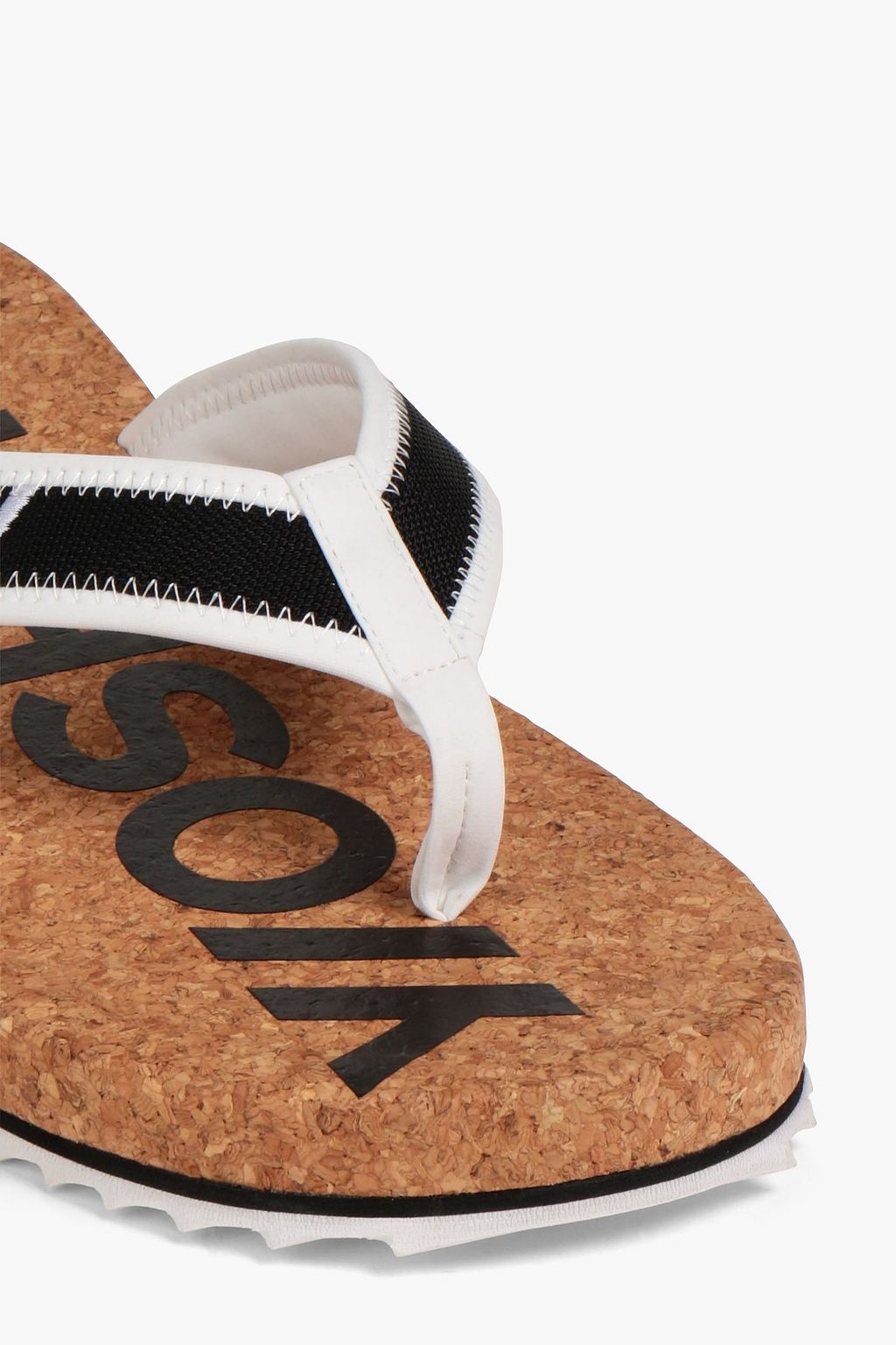 JAMES PERSE Printed canvas flip flops