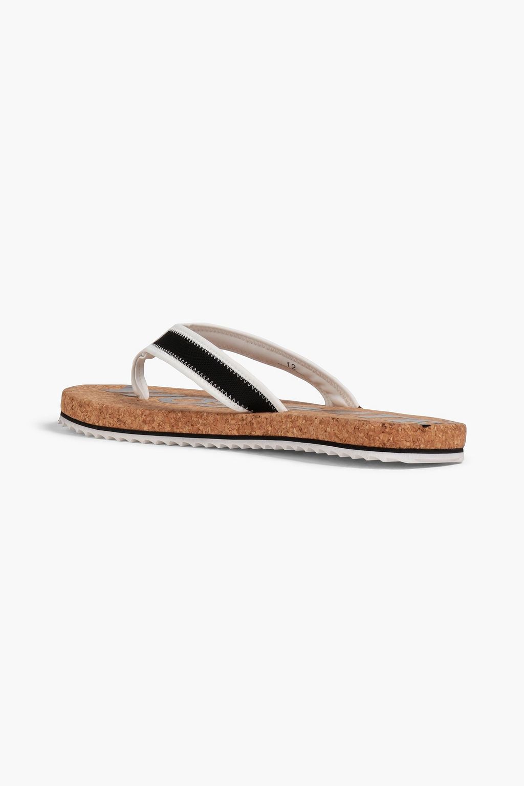 JAMES PERSE Printed canvas flip flops