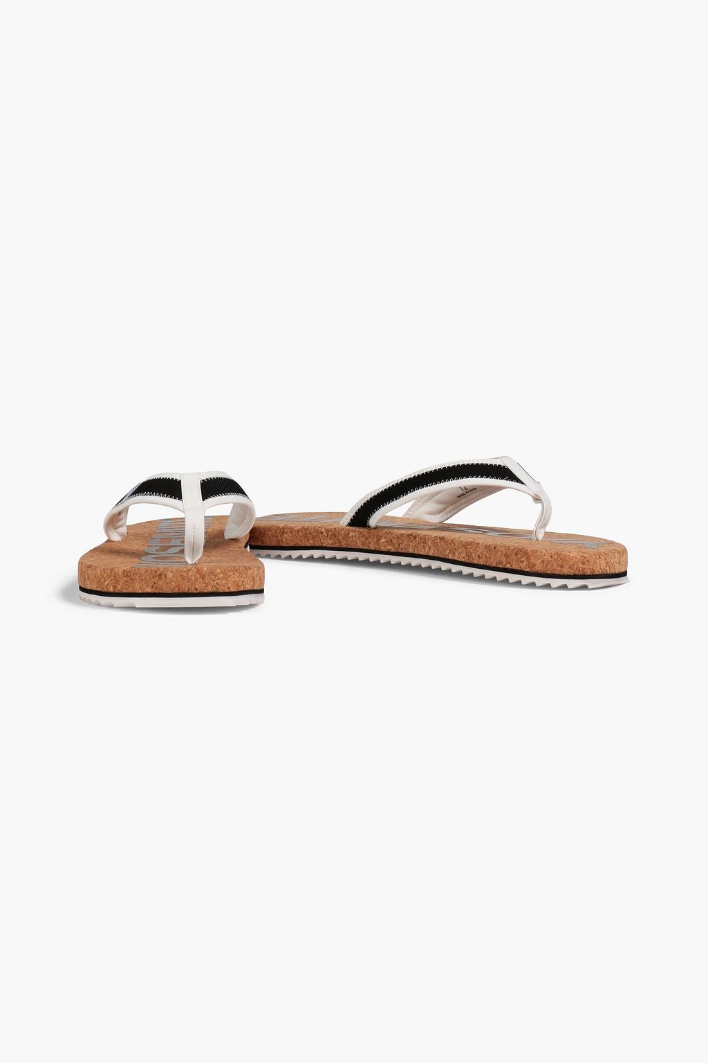 JAMES PERSE Printed canvas flip flops