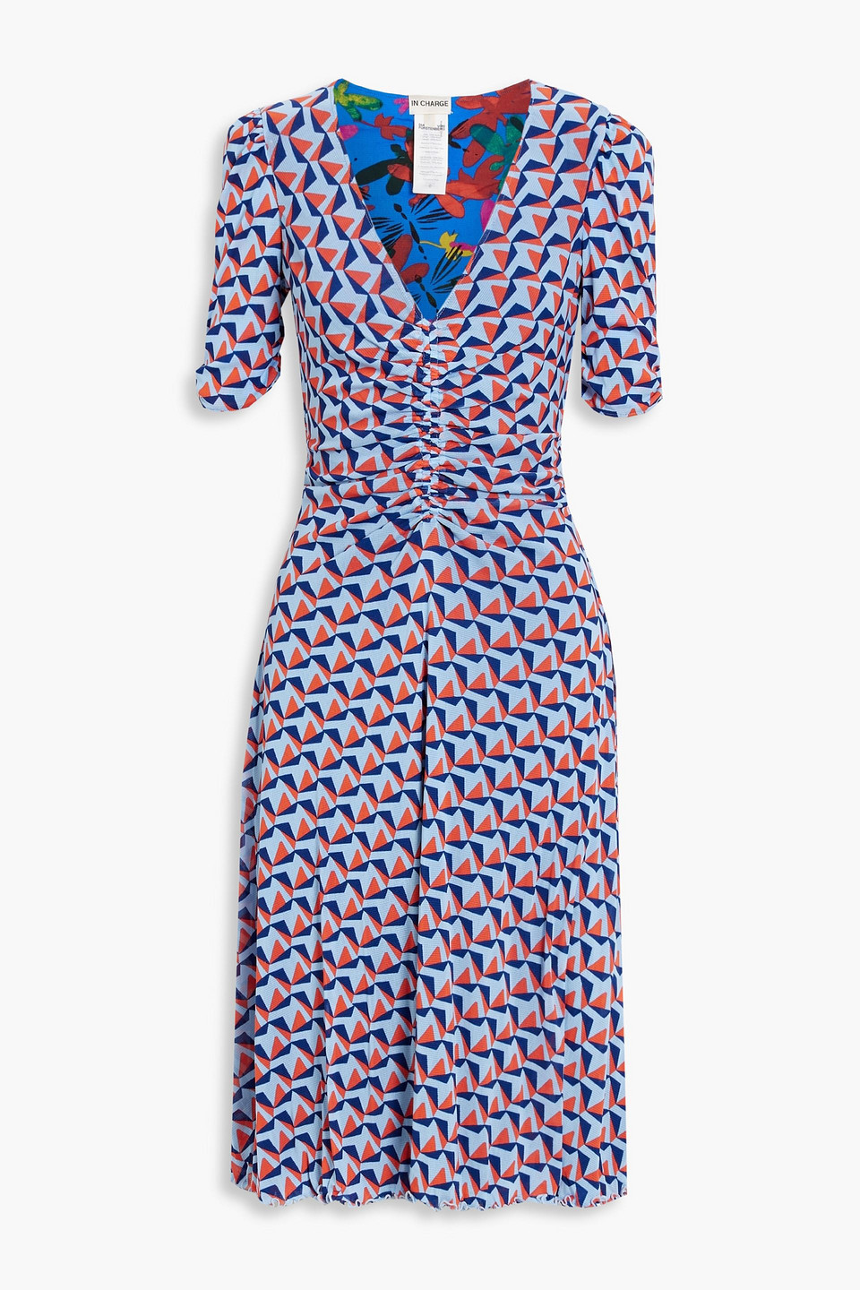 送料関税込【DIANE von FURSTENBERG】 メッシュドレス KOREN DIANE VON FURSTENBERG Koren reversible printed stretch-mesh