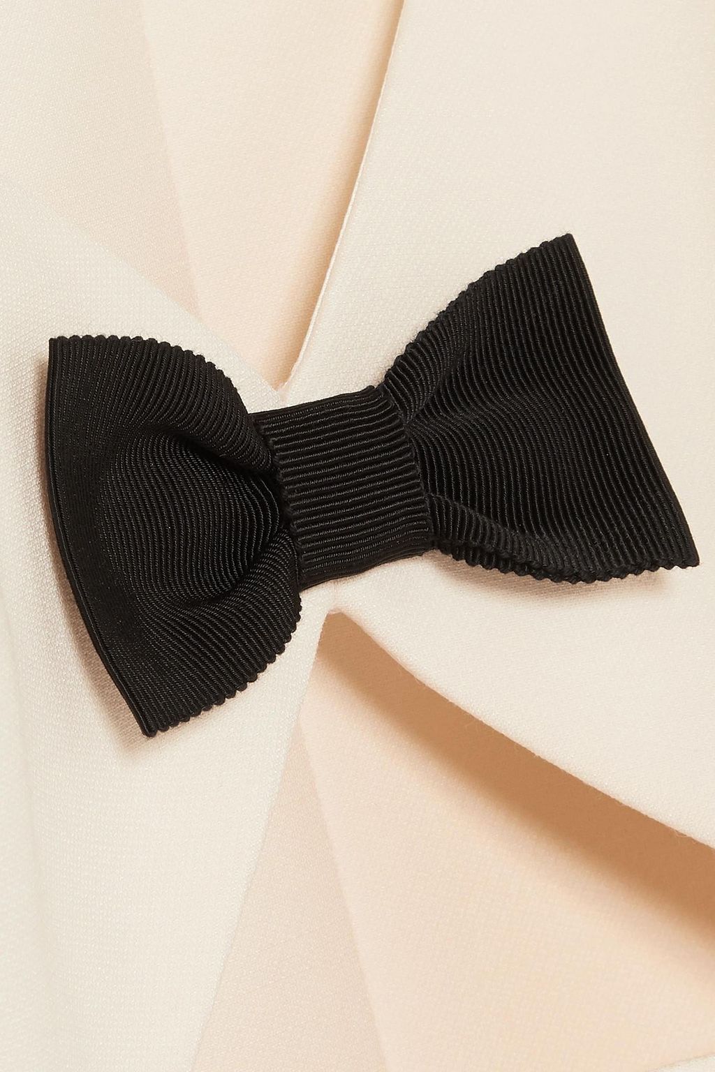 MIU MIU Bow-detailed wool and silk-blend cady mini dress