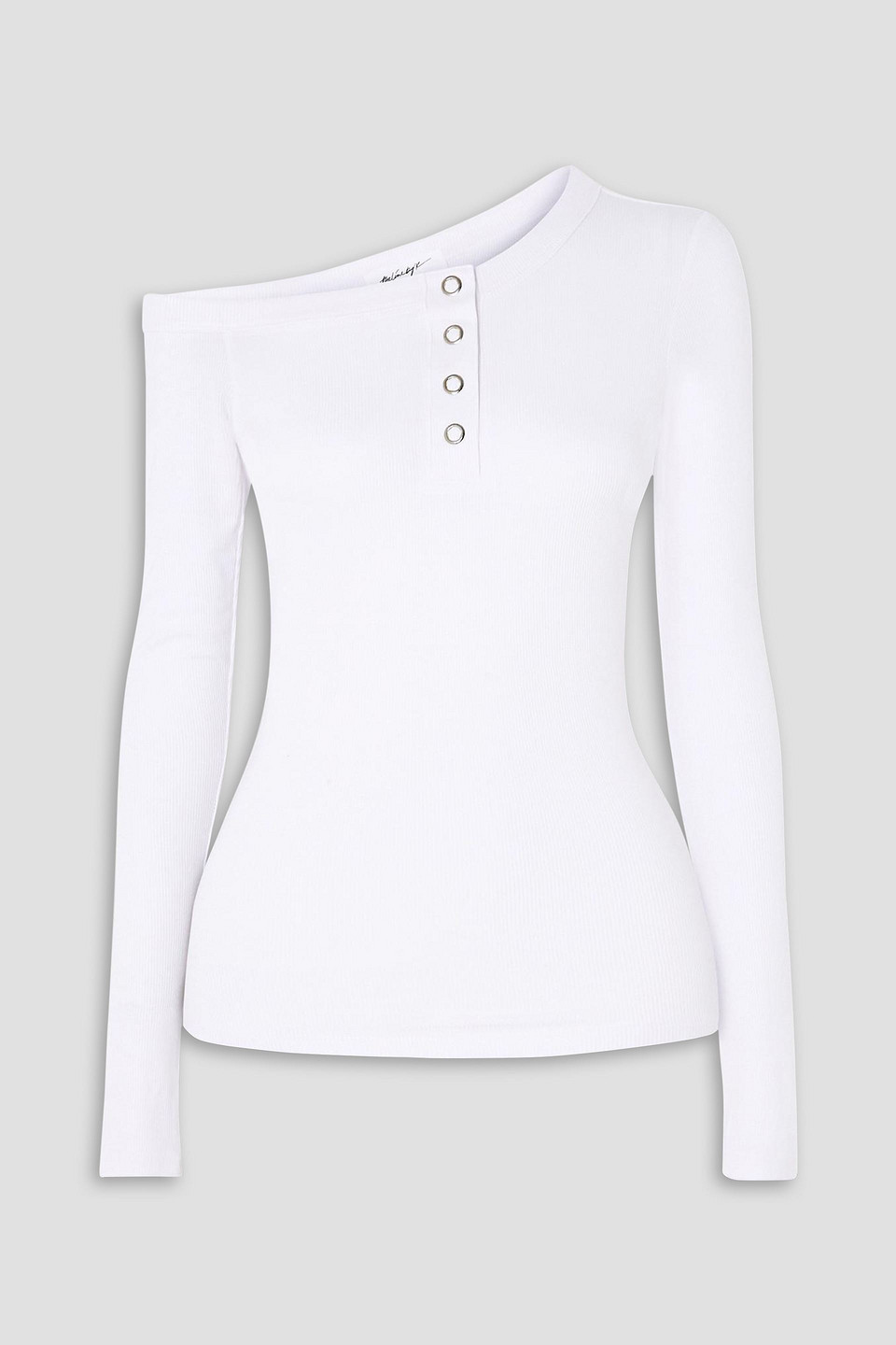 THE LINE BY K HARLEY ONE-SHOULDER RIBBED JERSEY TOP,3074457345634993307