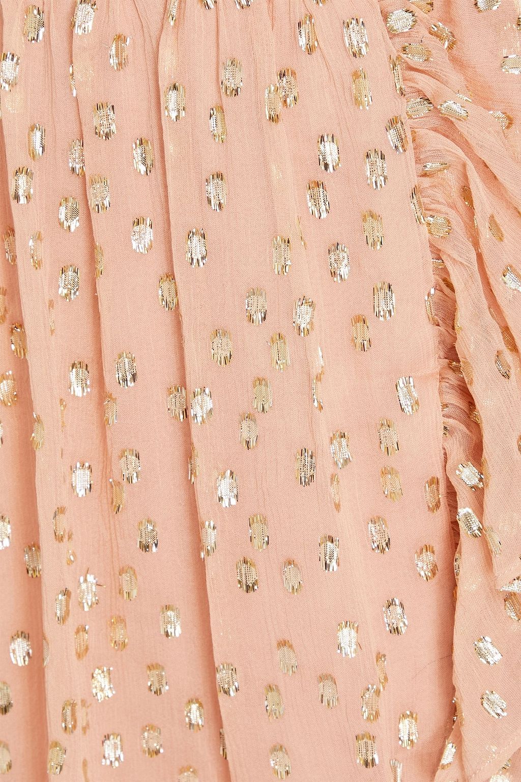 ZIMMERMANN Metallic fil coupé silk-georgette mini wrap dress