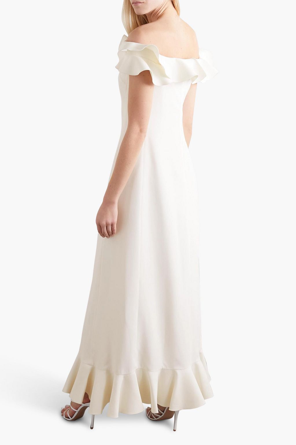 GIAMBATTISTA VALLI Off-the-shoulder ruffled cutout crepe gown