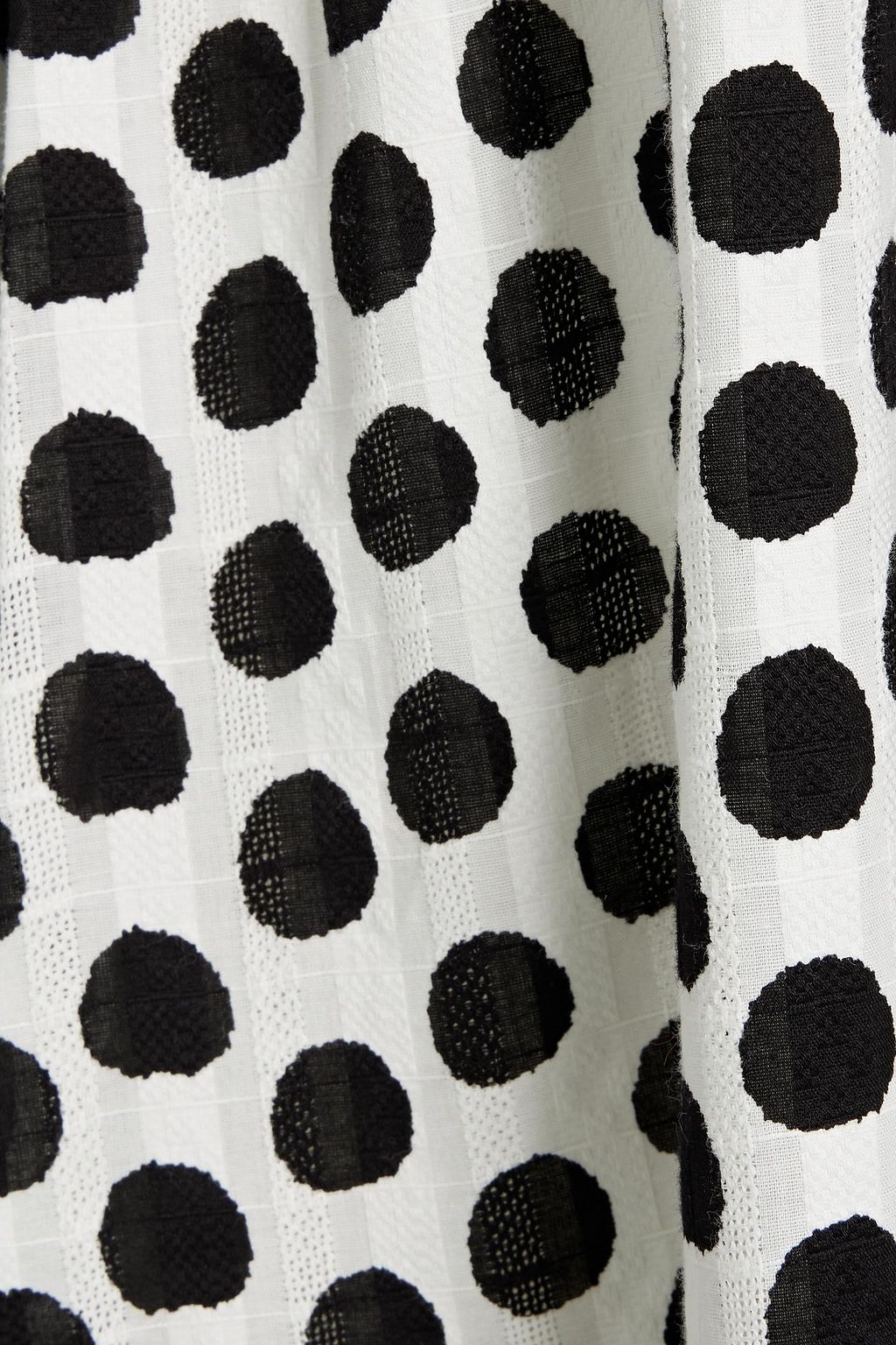 DIANE VON FURSTENBERG Chicago ruffled polka-dot cotton-jacquard mini ...