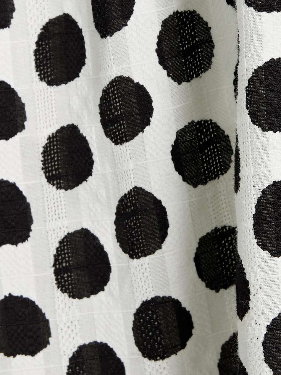 chicago ruffled polka-dot cotton-jacquard mini dress