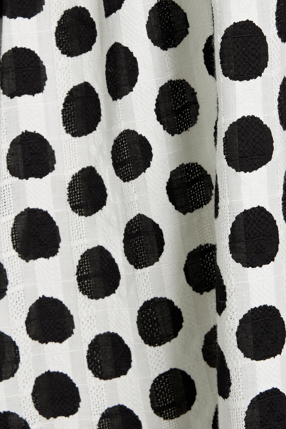 DIANE VON FURSTENBERG CHICAGO RUFFLED POLKA-DOT COTTON-JACQUARD MINI DRESS 3074457345634994162