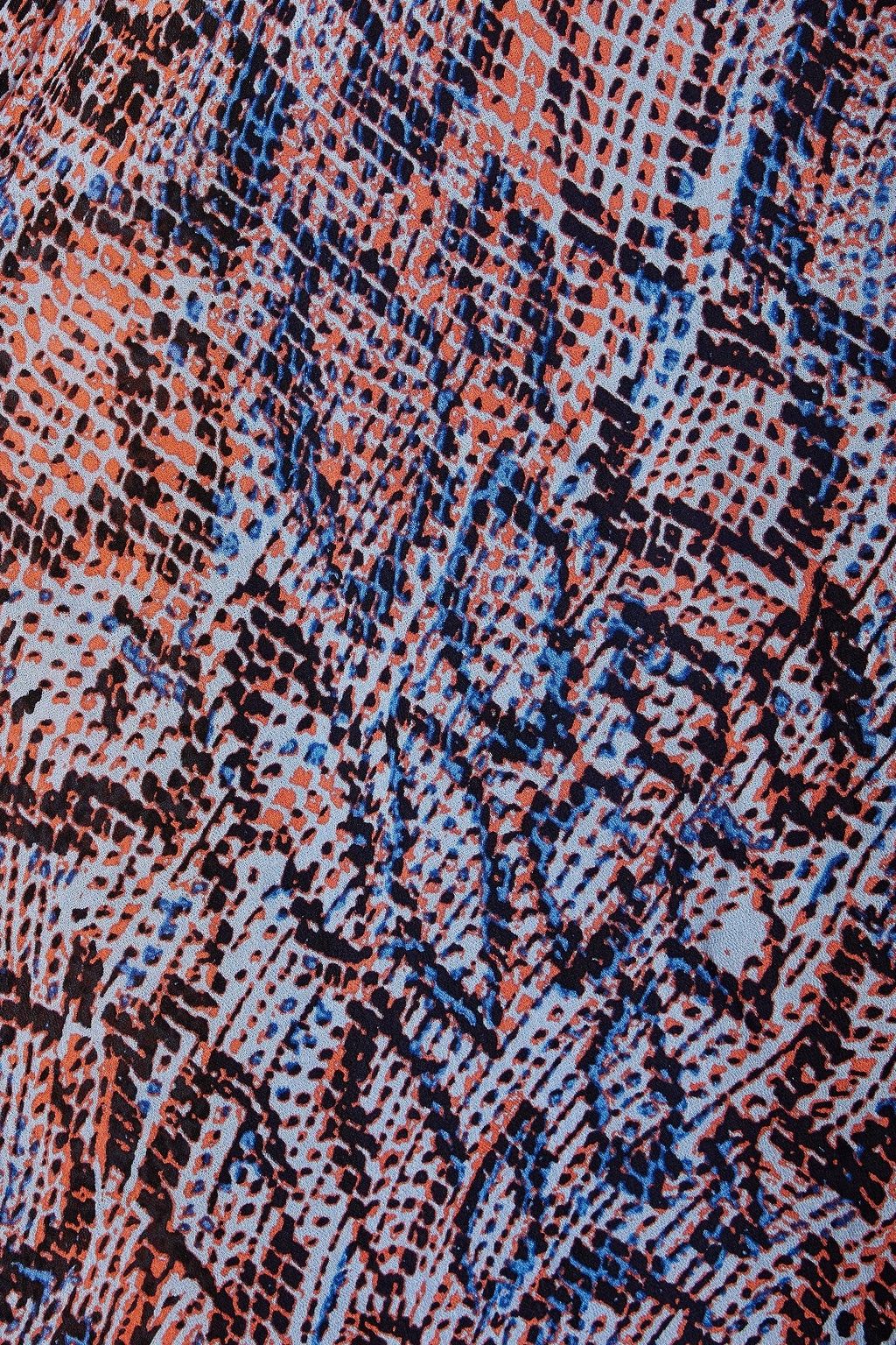 DIANE VON FURSTENBERG Fleur ruffled snake-print crepe de chine dress
