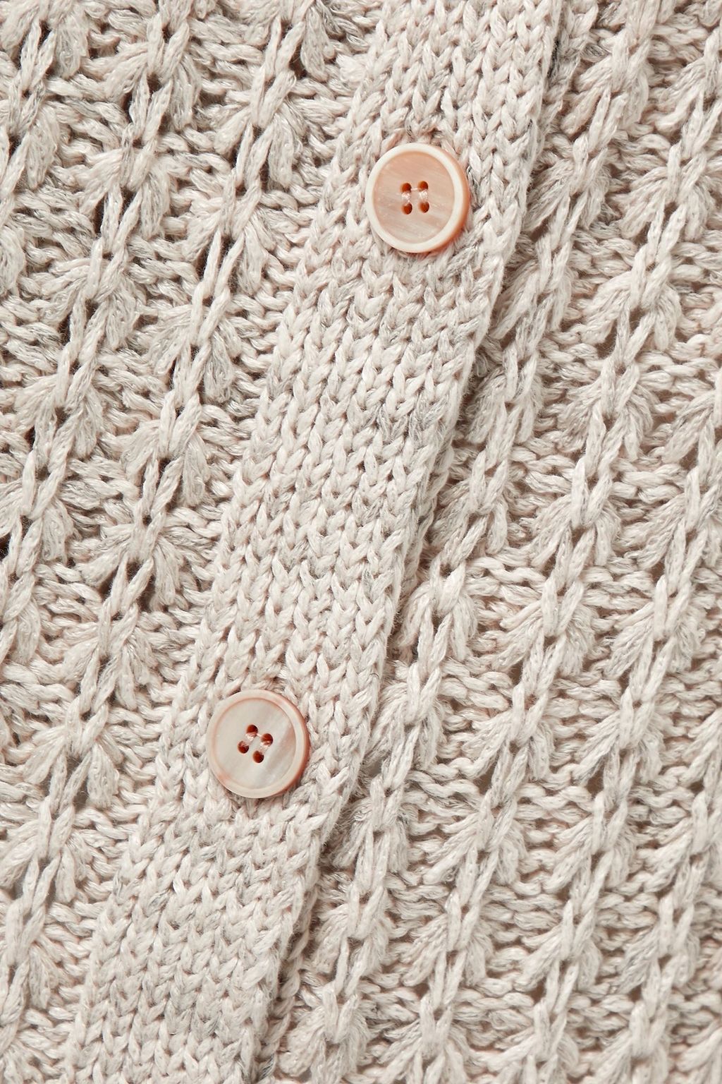 BROCK COLLECTION Open-knit linen and cotton-blend midi skirt