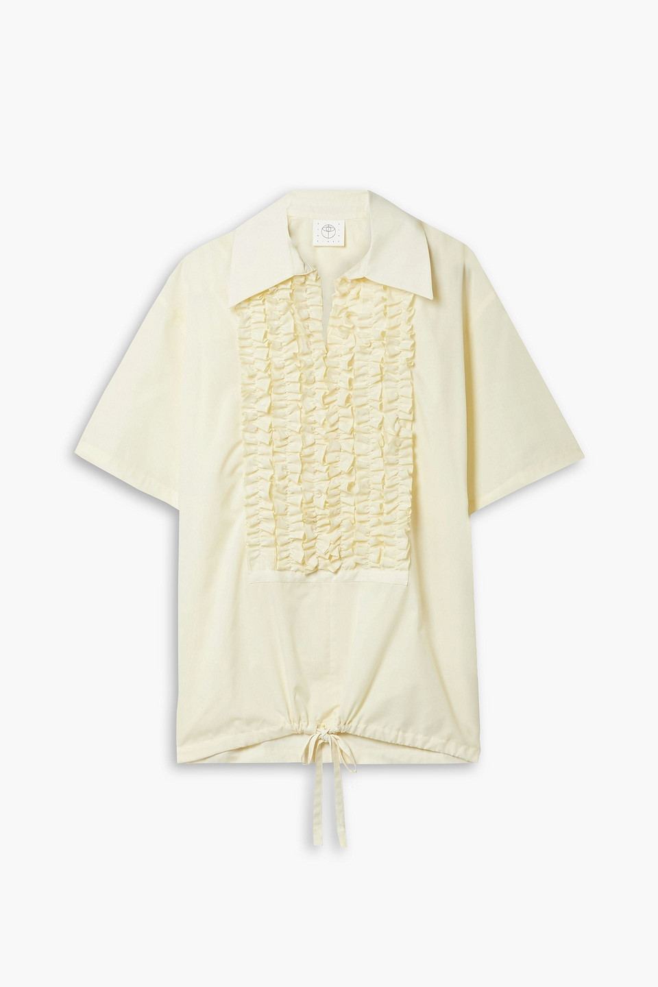 Rudy tie-detailed ruffled voile shirt