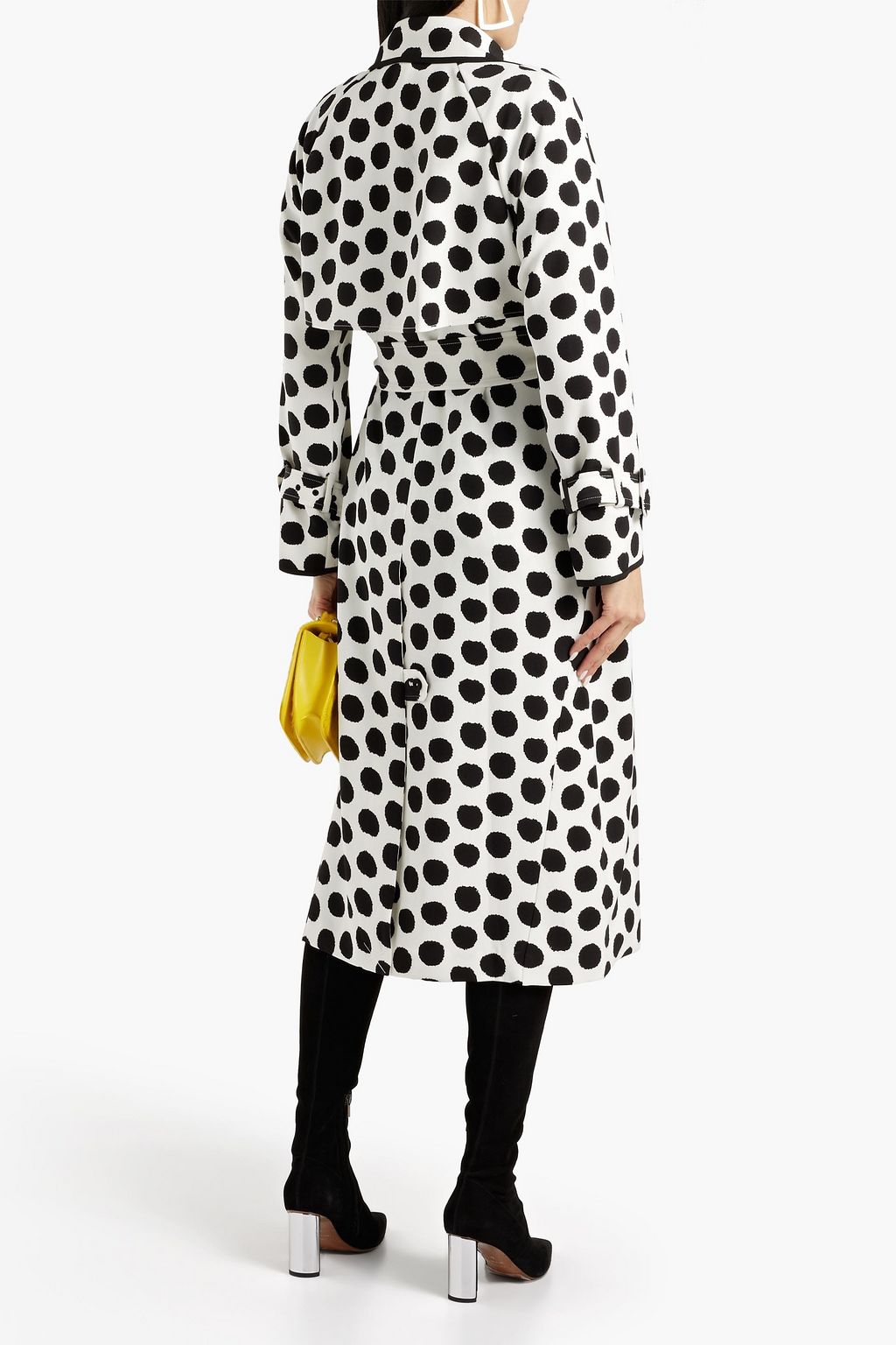 DIANE VON FURSTENBERG Eda double-breasted polka-dot crepe coat