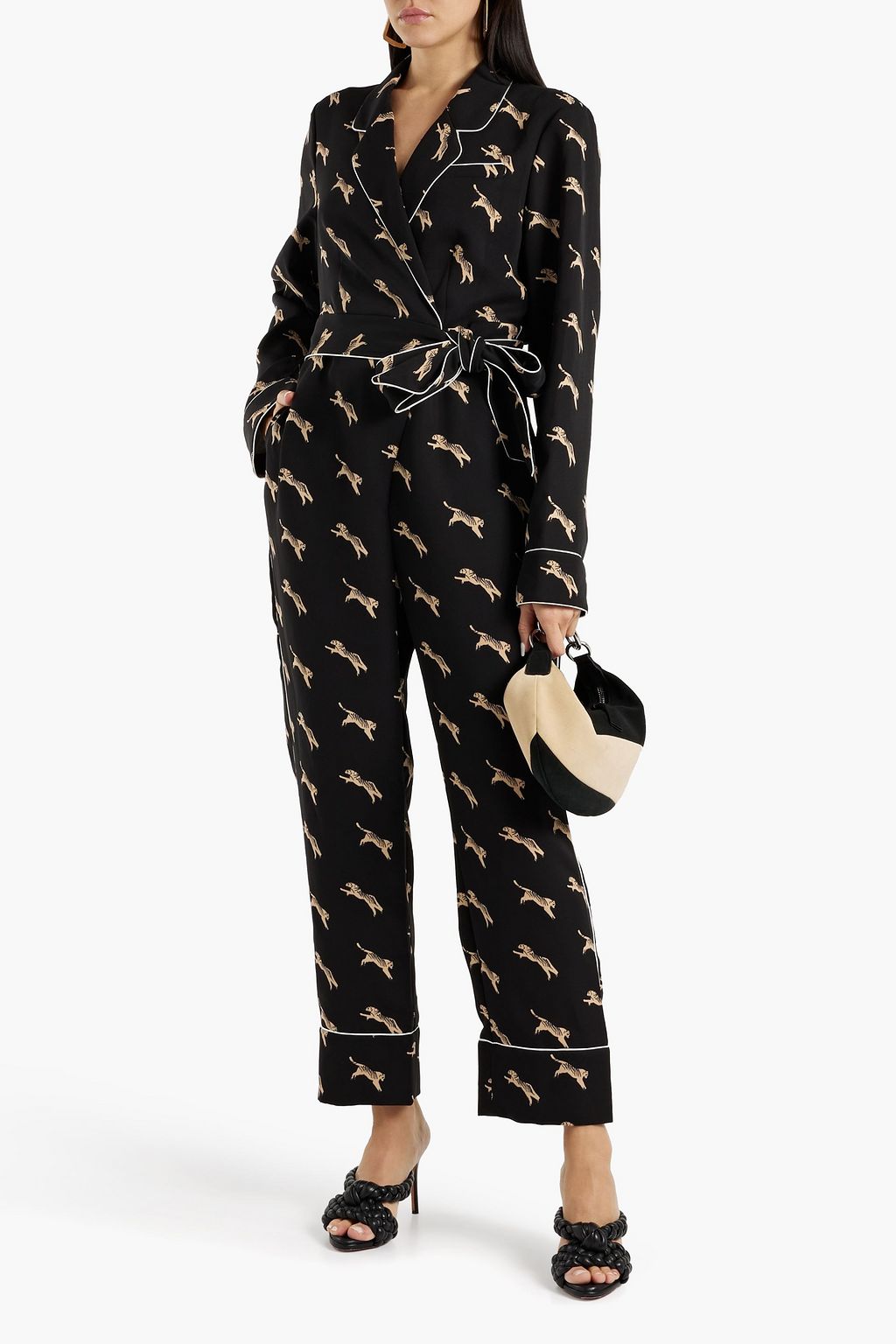 DIANE VON FURSTENBERG Brittania floral-print crepe wrap jumpsuit