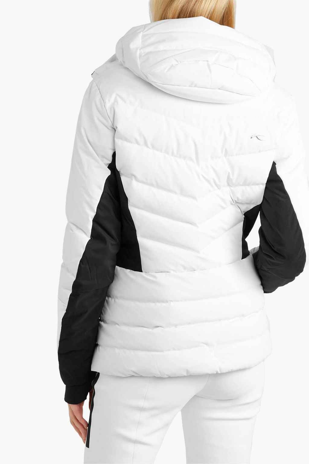 KJUS Duana two-tone hooded quilted down ski jacket