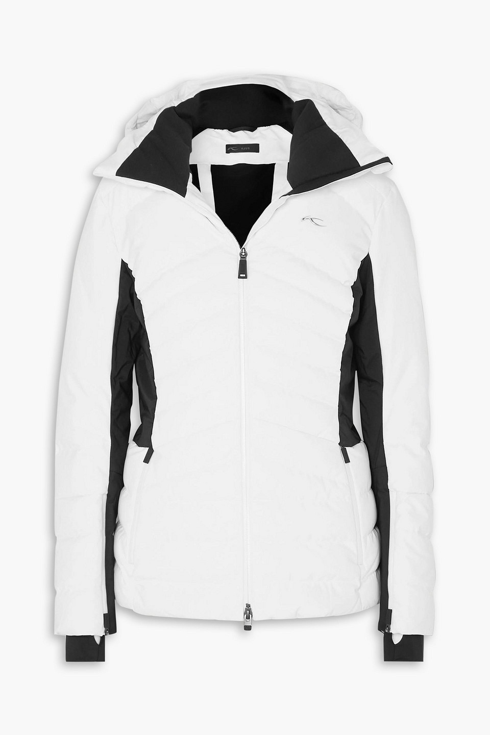 KJUS Duana two-tone hooded quilted down ski jacket