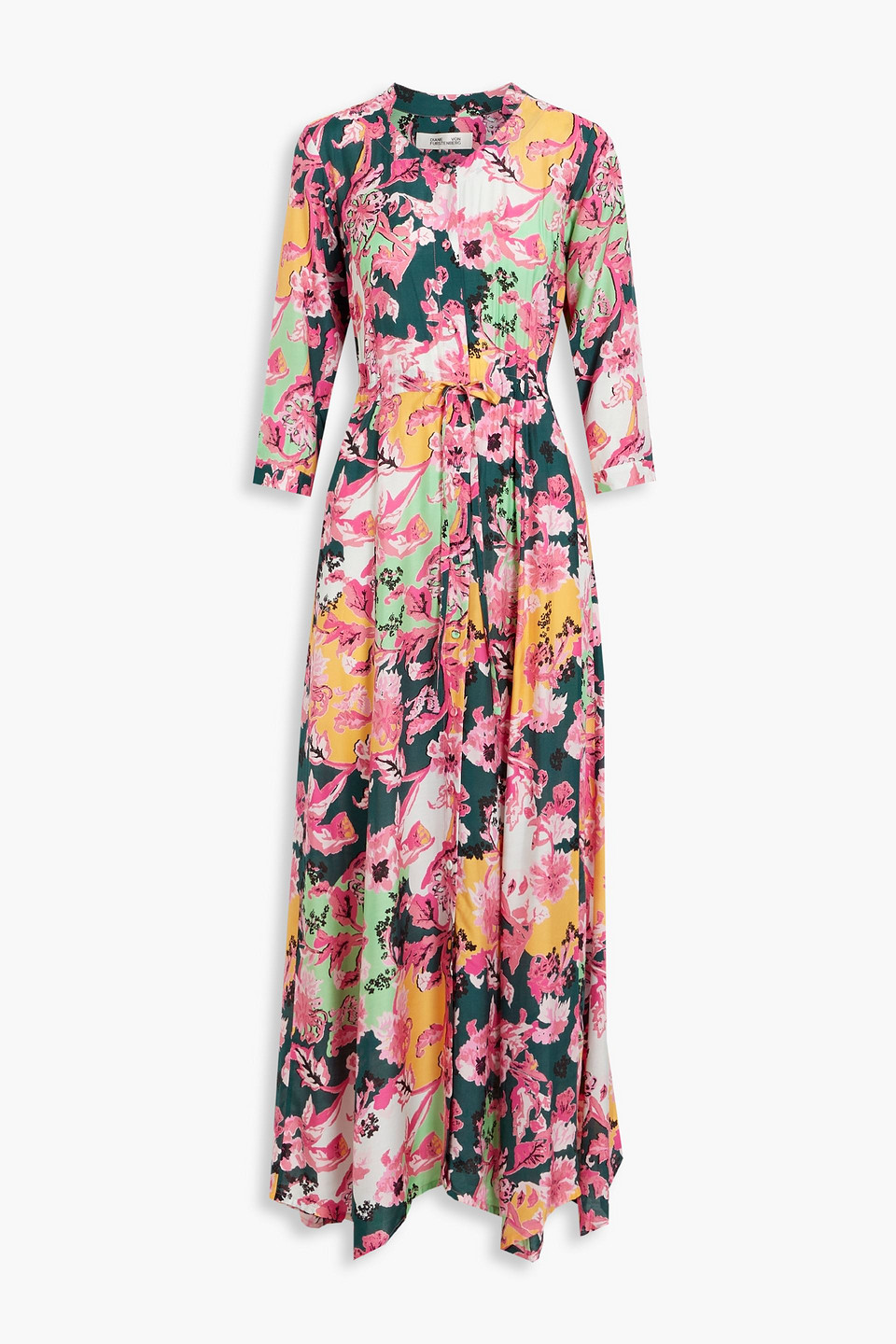 Diane Von Furstenberg Lily Floral-print Woven Maxi Dress In