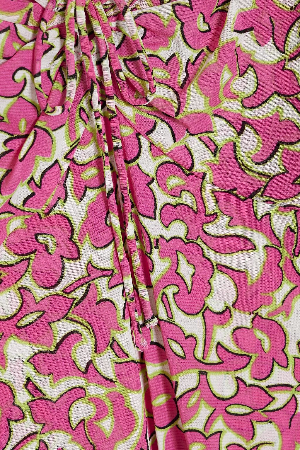 DIANE VON FURSTENBERG Merlot printed stretch-mesh dress