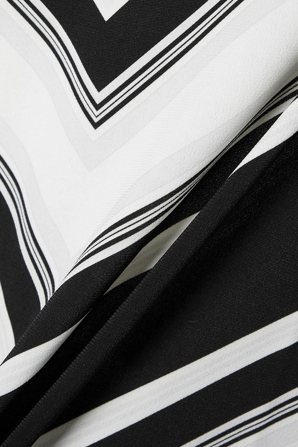 COMMISSION Striped stretch-jersey top