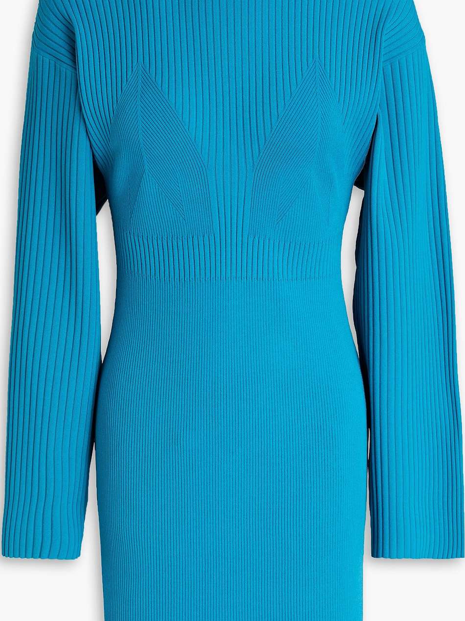 ribbed-knit mini dress