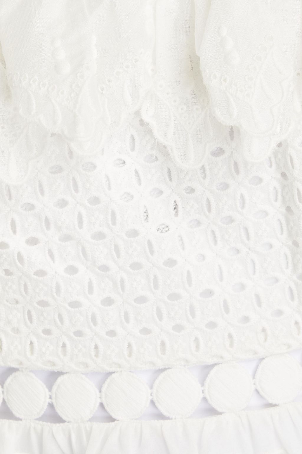 ZIMMERMANN Prima ruffled crocheted lace turtleneck top