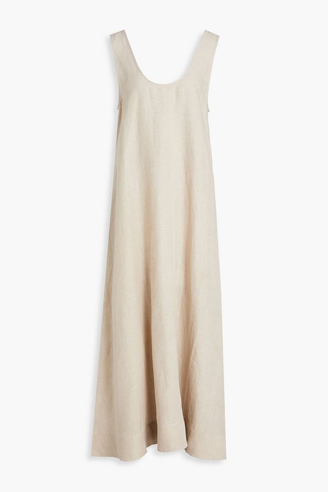 Capri organic linen maxi dress