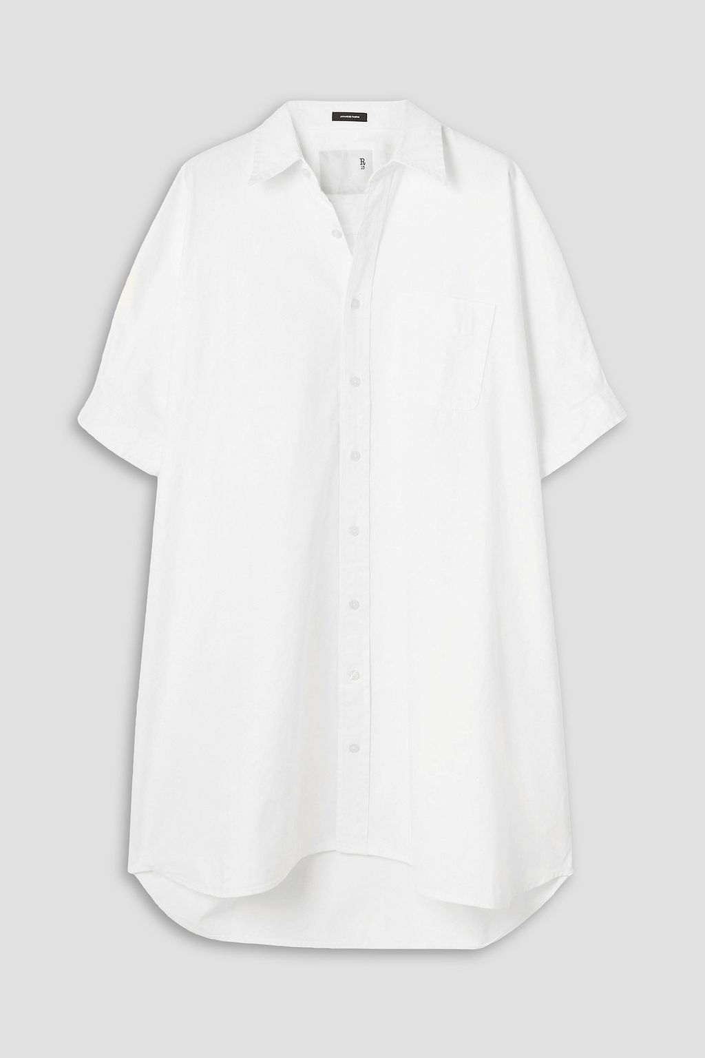R13 Oversized cottondrill shirt dress Sale up to 70 off THE