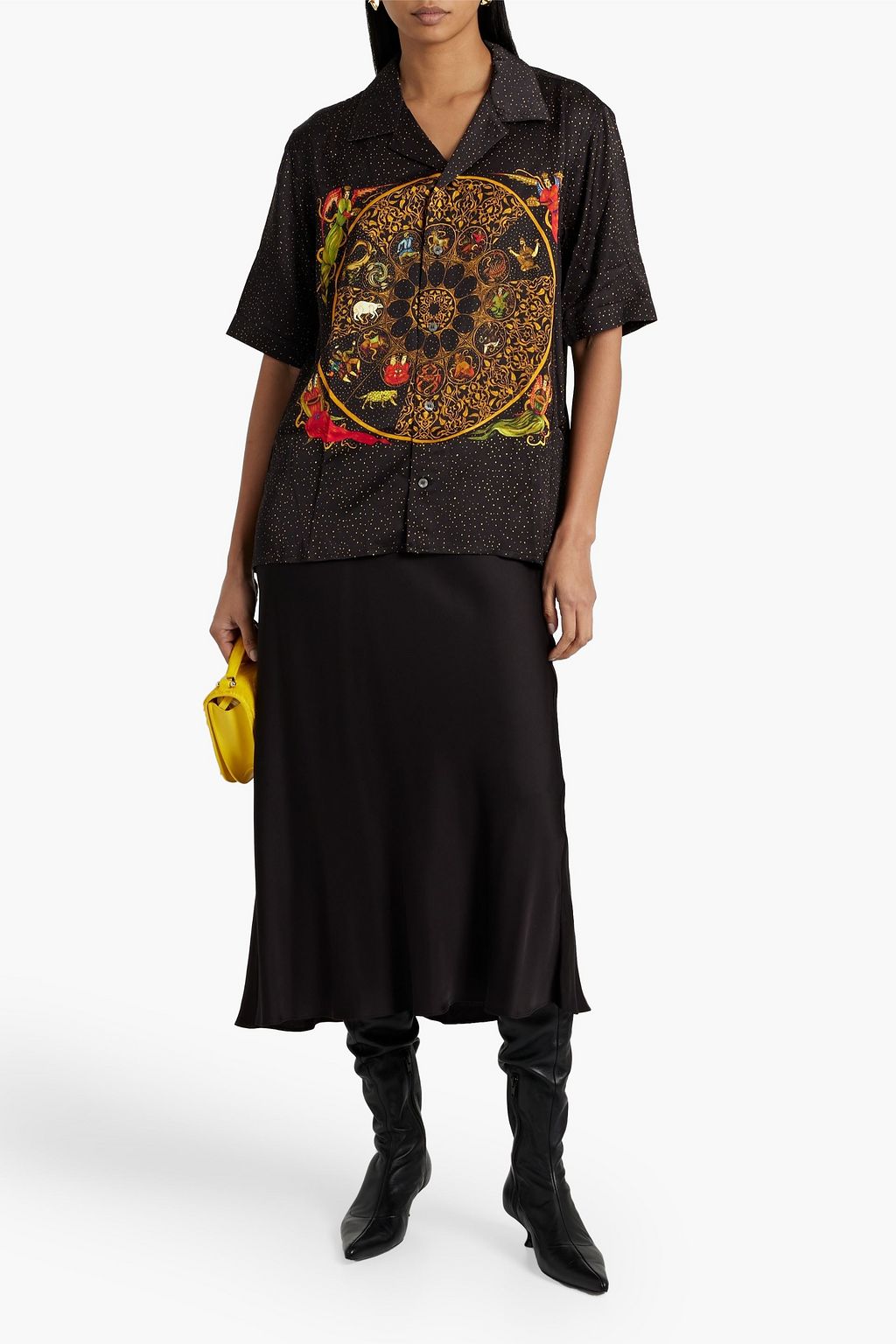 GMBH Luka printed satin shirt