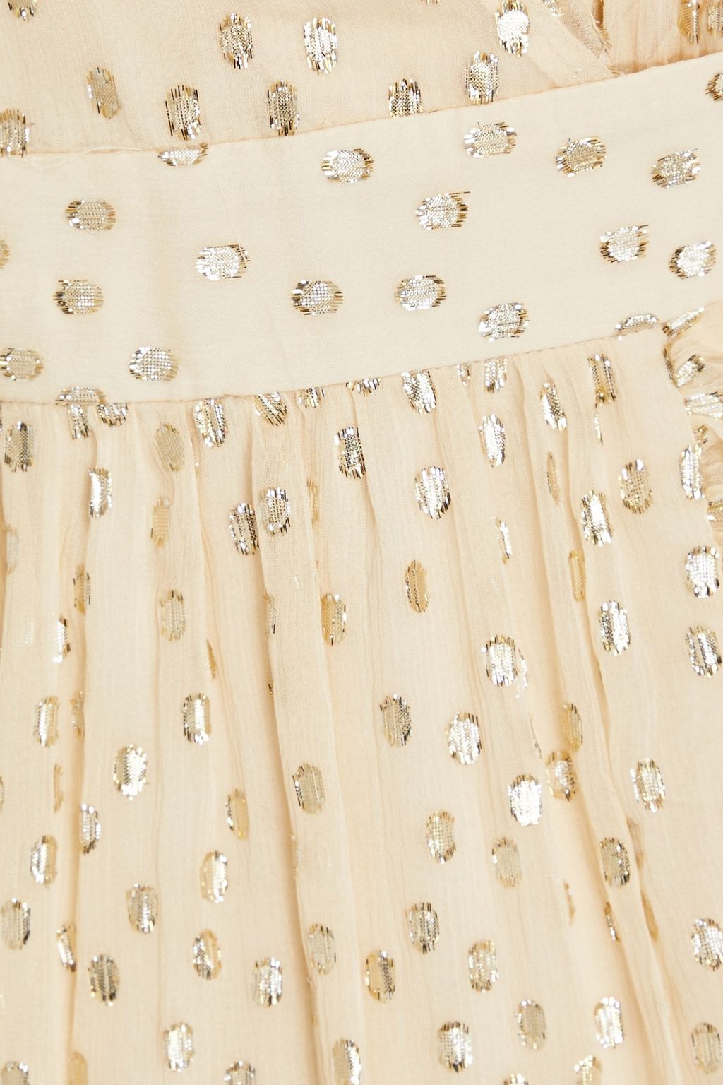 ZIMMERMANN Metallic fil coupé silk-georgette mini wrap dress