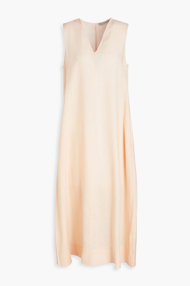 Nisha organic linen midi dress